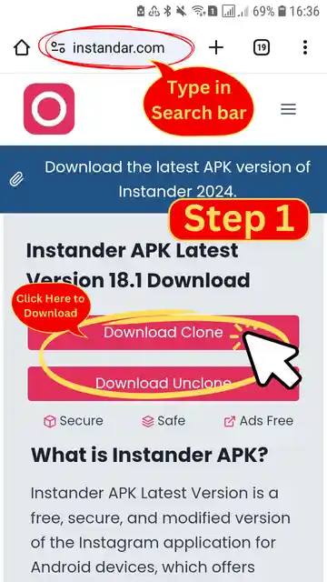 How to download and install instander APK 1