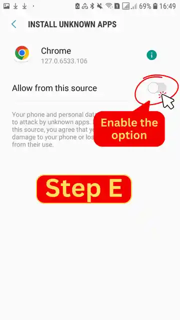 How to enable unknown source 5